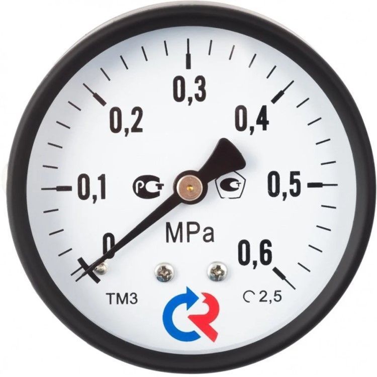 Манометр ТМ-110Т.00 (0..0,6 МПа), G1/8", 40мм, кл.т. 2,5, 150С, аксиальный