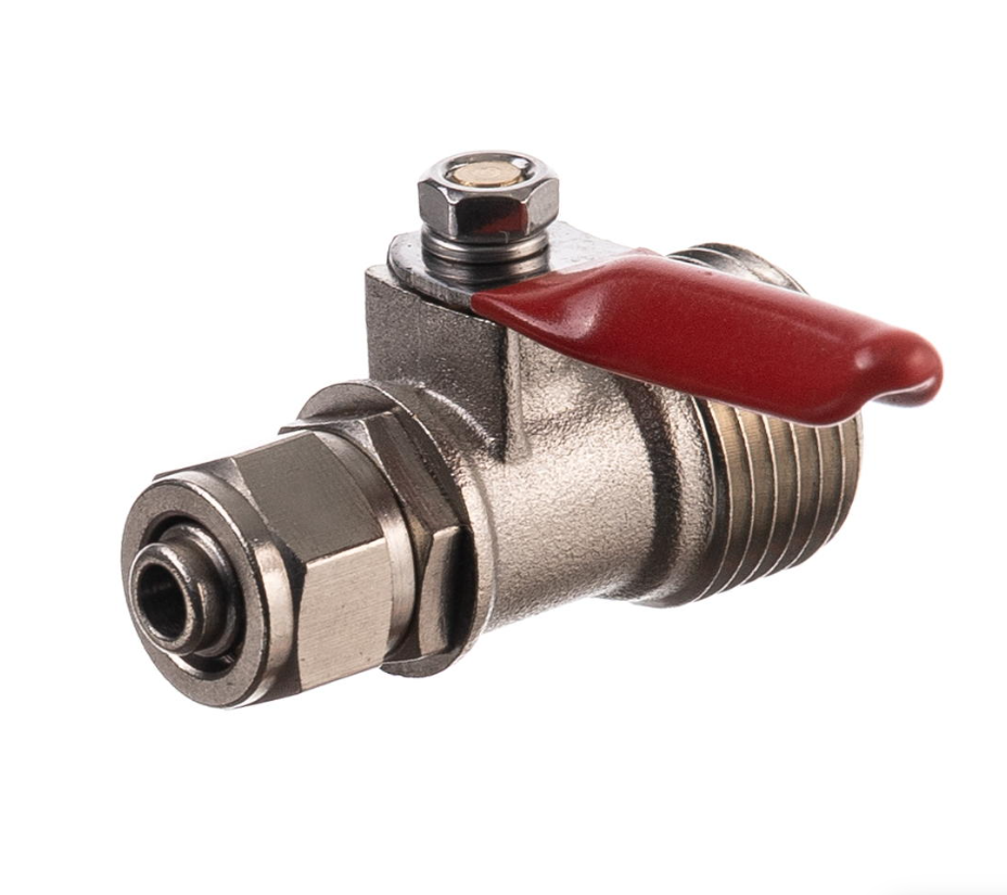 Вентиль для подключени фильтров Гейзер 1/2"НР х трубка 3/8