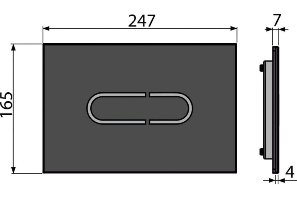 Клавиша бесконтактная, с подсветкой. стекло-черный ALCA PLAST