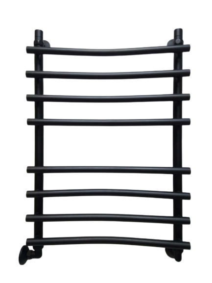 Полотенцесушитель R primo back 80/50 1"-3/4"-1/2" Водяной (К3), Черный матовый ДВИН