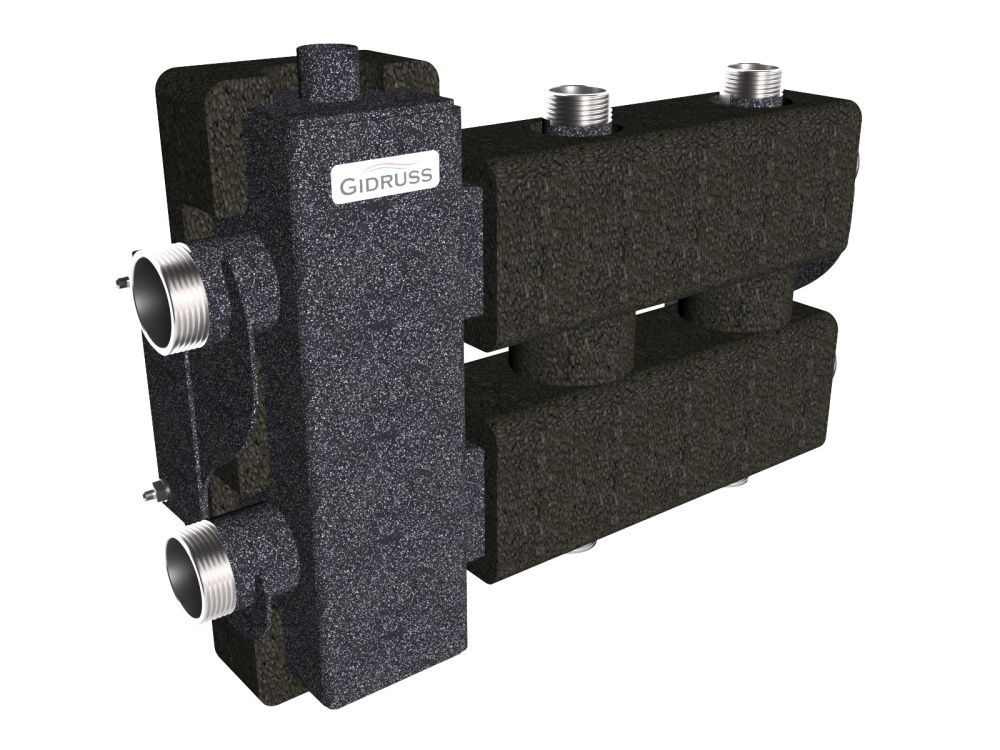 Балансировочный коллектор BM-80-3DU.EPP (до 80 кВт, подкл. котла 1 1/4, 1+1 контура G 1, б.к.G 1 1/4