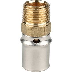 Муфта 26х3/4 НР латунь пресс Stout