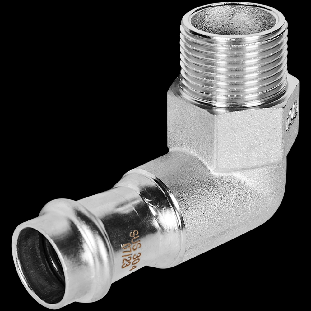 Отвод 35х1" НР нерж. Rommer