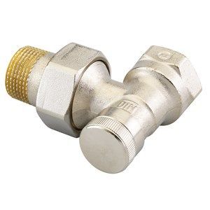 Клапан запорный RLV Ду 20 угловой никелированный 