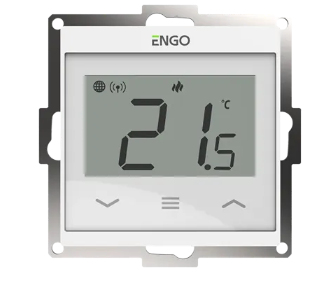 Терморегулятор для монтажа в рамках 55х55 мм, белый, WiFi, ENGO