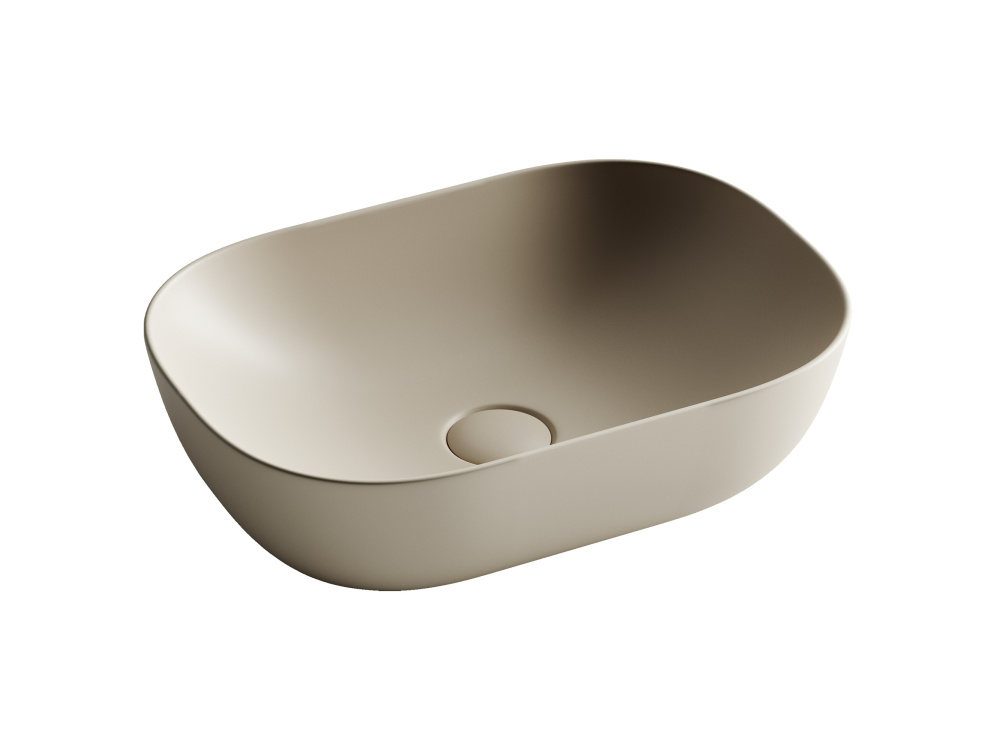 Раковина накладная Элемент (Element) 460x330x135мм (CN6009MC) Капучино матовый Ceramicanova