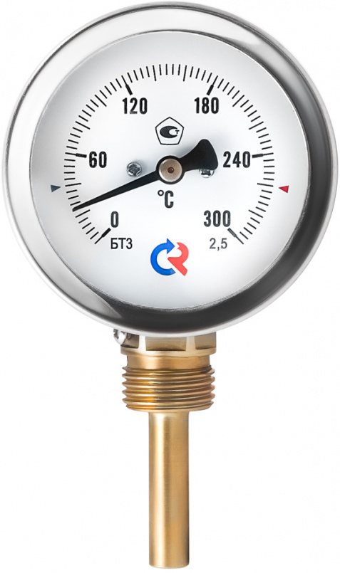 Термометр биметаллический БТ-32.211, 63мм (0...+120C) G1/2", L46, кл.т.2,5, радиальный