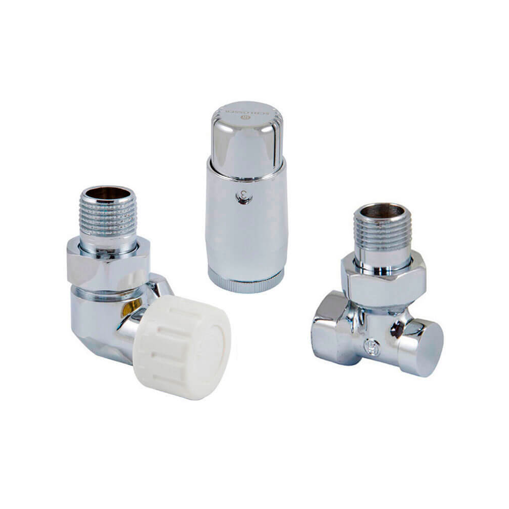 Комплект трехосевой левый,Хром,DN 15 GZ1/2 x GW1/2 с головкой Мини M30x1,5