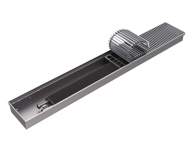 Конвектор БРИЗ 260x 80x2200 U (5 Al 12 втулки черные)