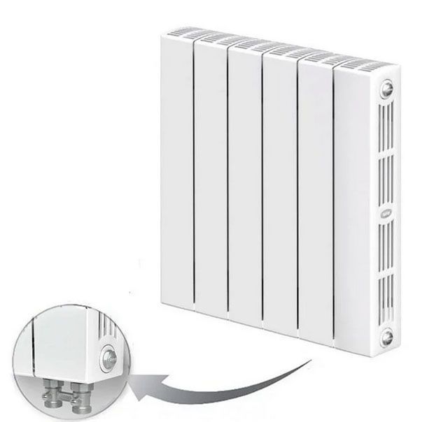 Радиатор биметаллический SUPReMO Ventil 500/90 мм 6 секций (SVR) нижнее справа подключение Rifar