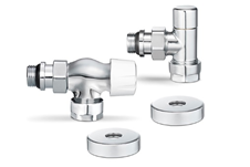Комплект радиаторных клапанов 1/2х3/4Ek осевой хром Varmega