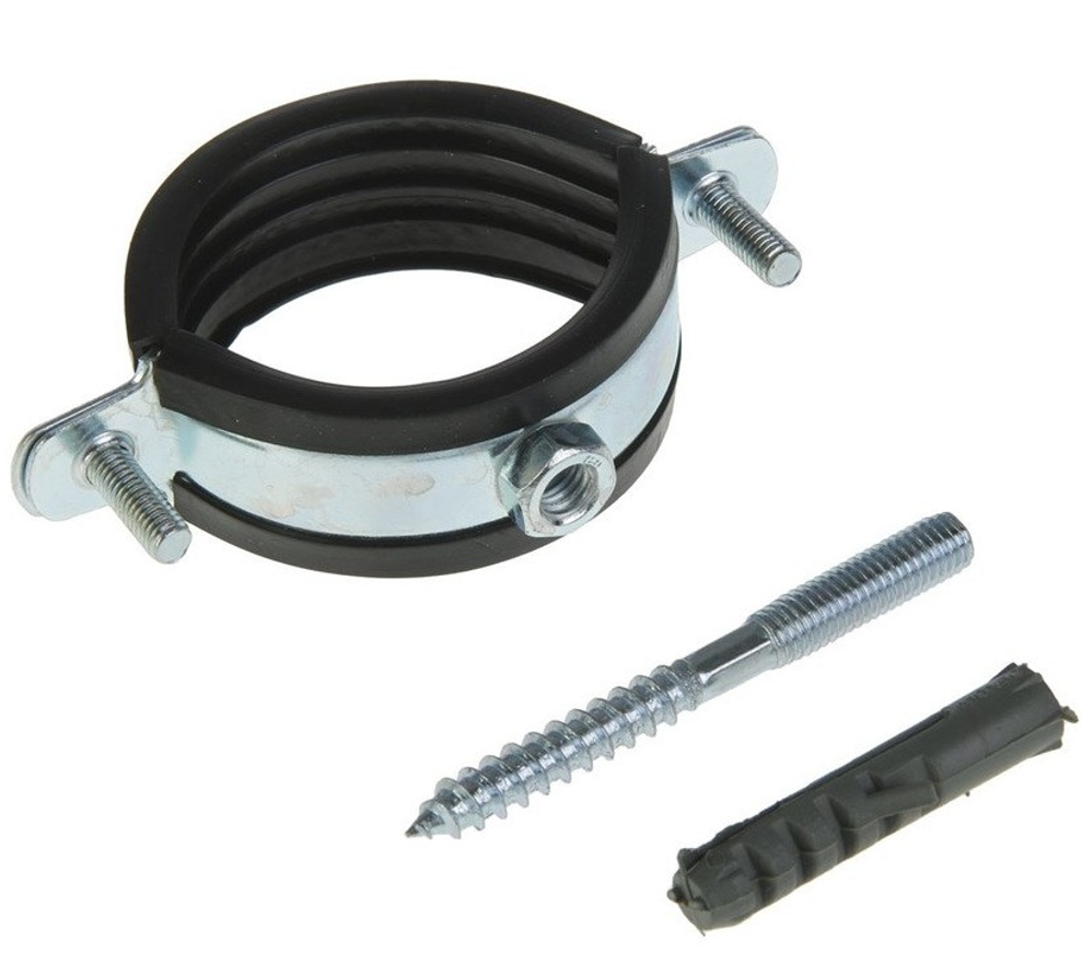 Хомут в комплекте 4" (107-115) гайка M8 VALFEX (45)