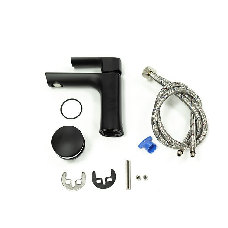 Смеситель для умывальника URSUS, монолитный, черный, LEMARK