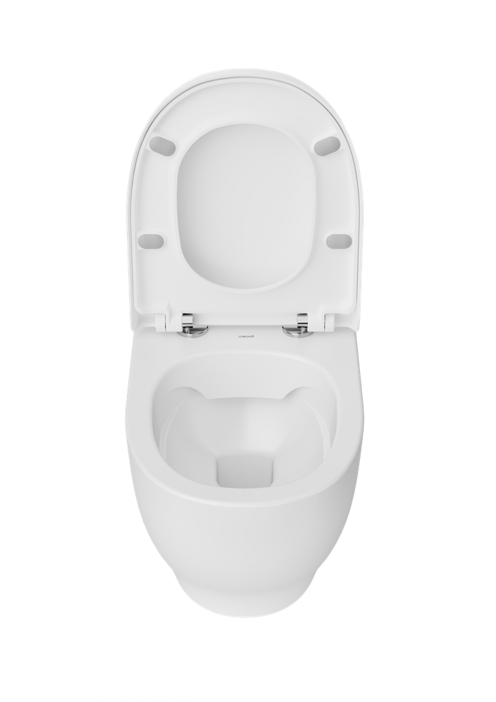 Комплект унитаза подвесного MARE безободковый с крышкой с микролифтом, Белый, CREAVIT
