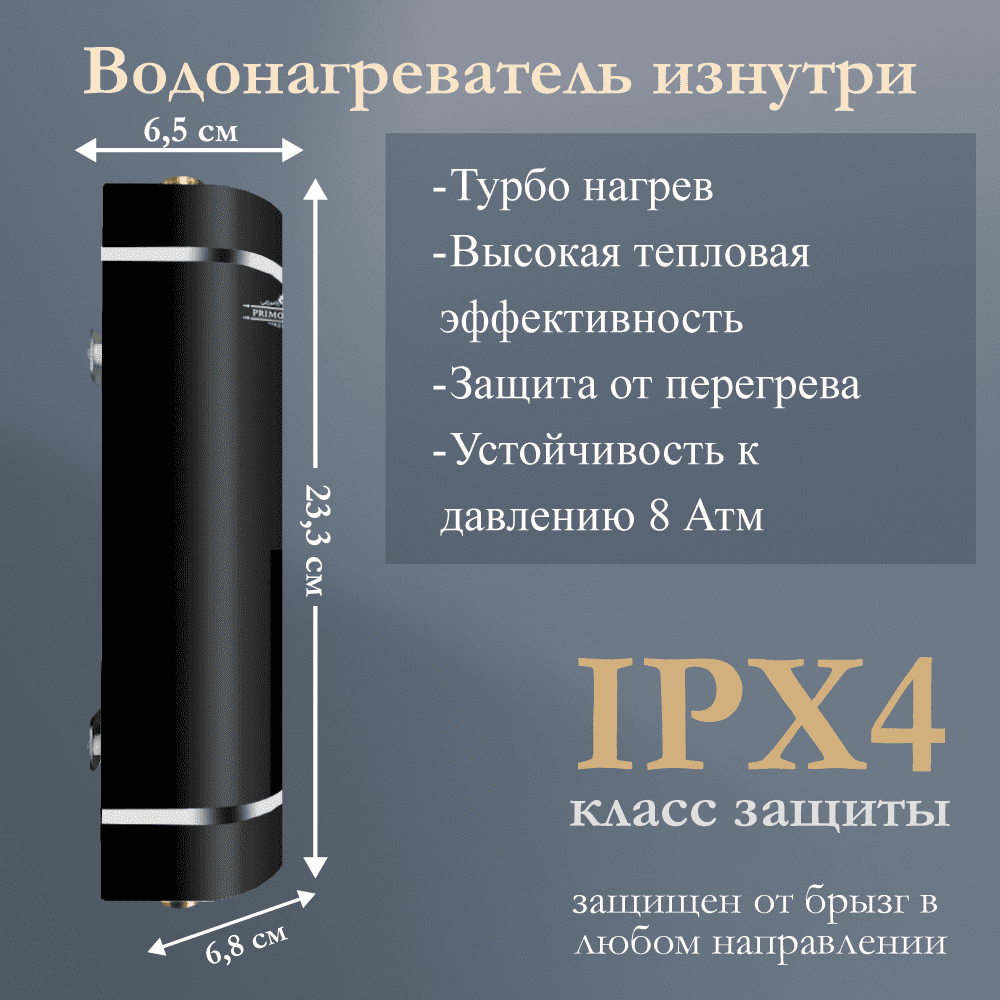 Водонагреватель проточный IQ 5,5 кВт, черный, PRIMOCLIMA