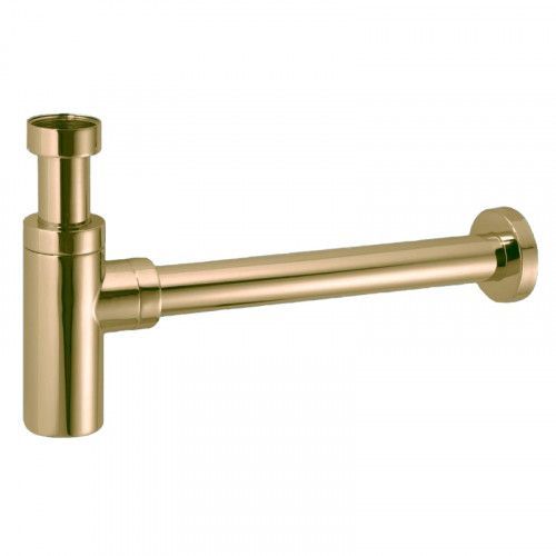 Сифон бутыл. (1 1/4"х32мм) лат. б/выпуска с отв. труб. 32мм и отраж., вых. DN32мм, бронза McAlpine