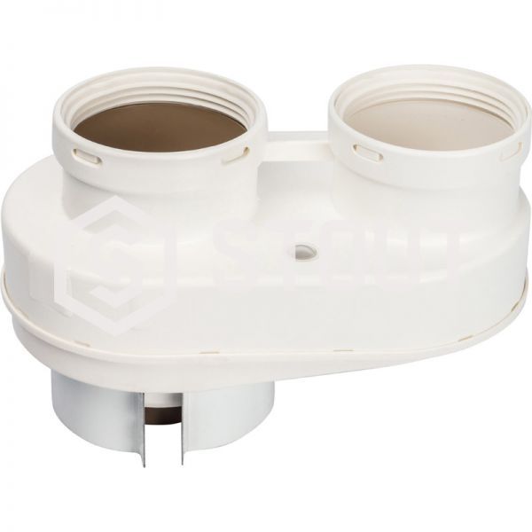 Элемент дымохода DN80/80 адаптер для подкл. разд. труб (совместимый Vaillant,Ptotherm New) STOUT