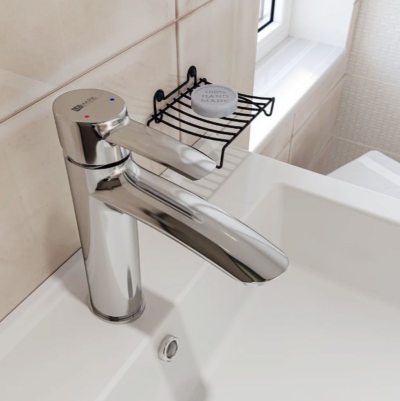 Смеситель для умывальника ATLANTISS, монолитный, средний, хром, LEMARK