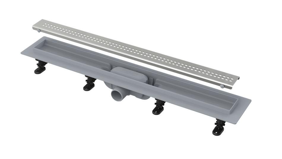 Водоотводящий желоб пласт. в комплекте (решетка, ножки,гидроизоляция) 850 мм ALCA PLAST