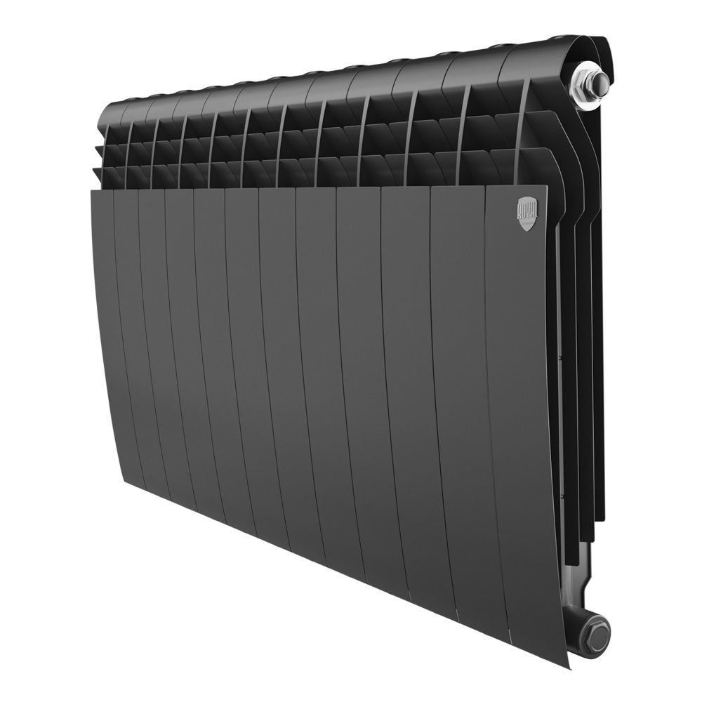 Радиатор биметаллический BiLiner Noir Sable 500/87 12 секций (черный) Royal Thermo