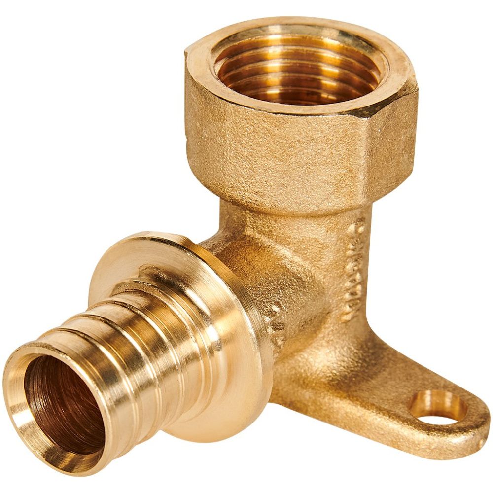 Угольник настенный с креплением 20-1/2 ВР латунь Rommer