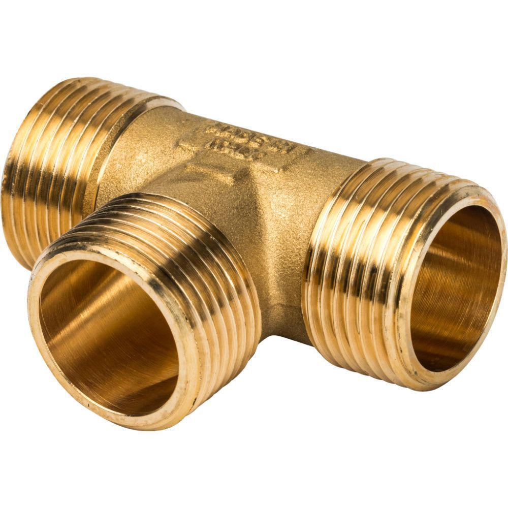 Тройник НР 1  (латунь) STOUT