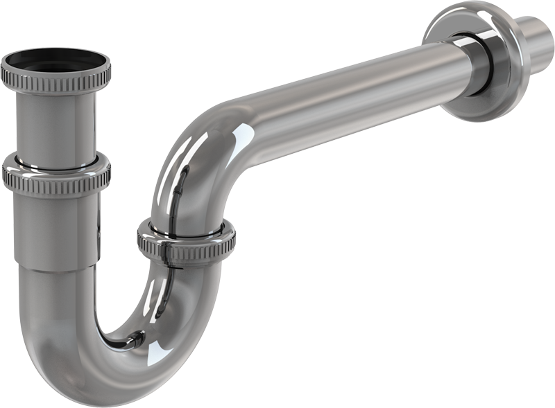 Сифон для умывальника без выпуска U-образный 11/4 DN 32 ХРОМ ALCA PLAST