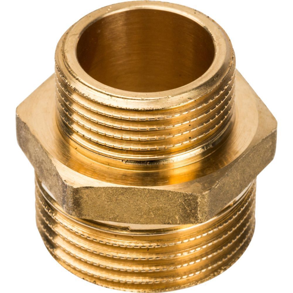 Ниппель НР-НР   1х3/4 (латунь) STOUT