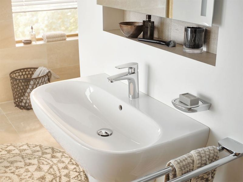 Смеситель для раковины однорычажный 100 мм, 7 л/мин,KLUDI PURE&SOLID, хром