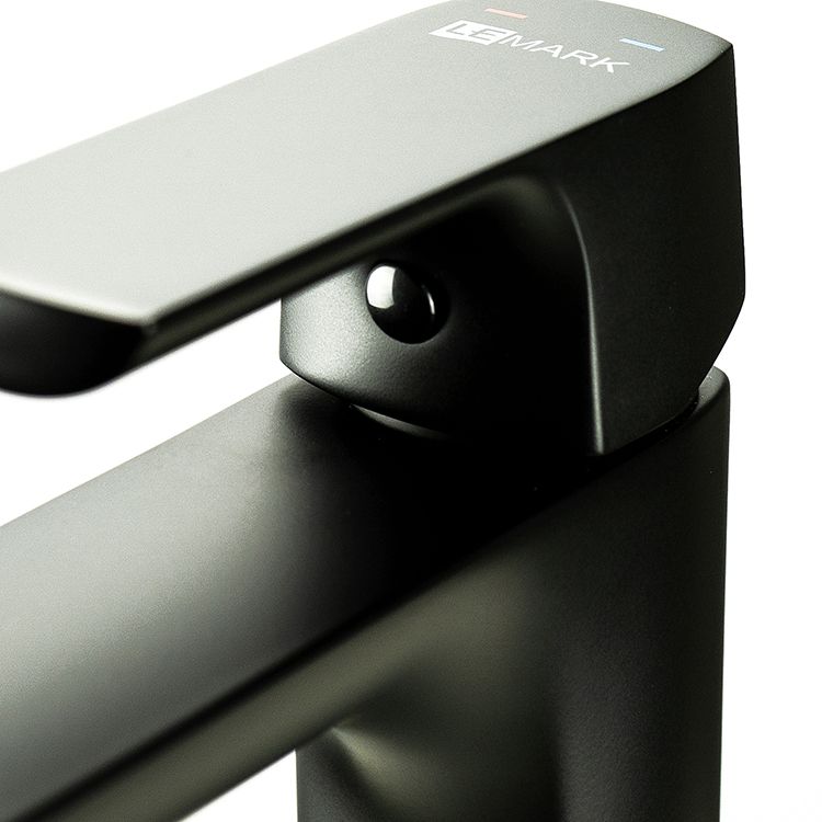 Смеситель для умывальника URSUS, монолитный, черный, LEMARK