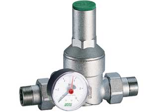 Редуктор давления  3/4" НР, хром, с манометром FAR