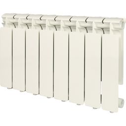 Радиатор алюминиевый STOUT Bravo 350 8 секций белый боковое подключение RAL9010