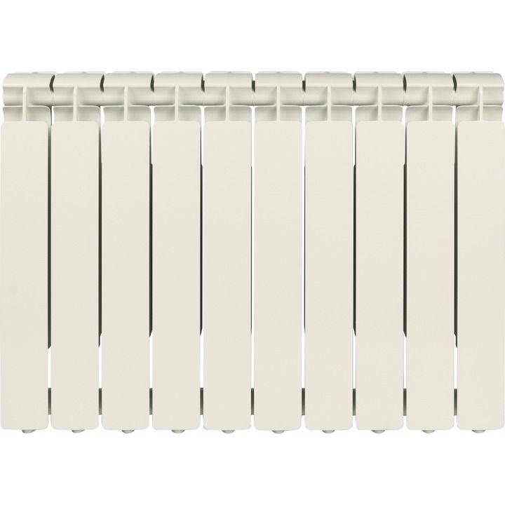 Радиатор алюминиевый STOUT Bravo 500 10 секций белый боковое подключение RAL9010