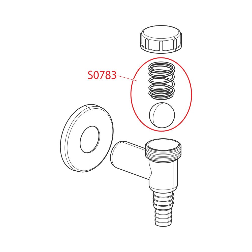 Сифон для стиральной машины белый D 32 AlCA PLAST