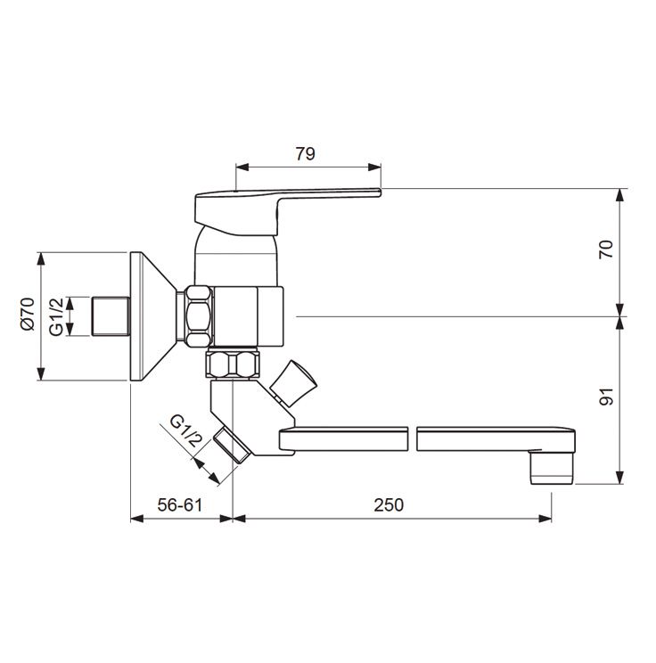 Смеситель для ванны и душа LOGIK, VIDIMA