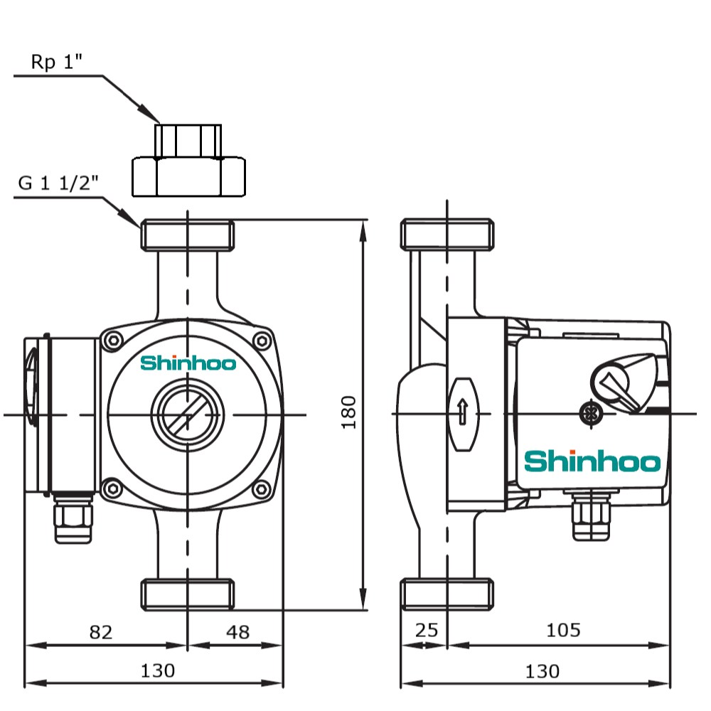Насос BASIC S 25-4S 1x230V Shinhoo