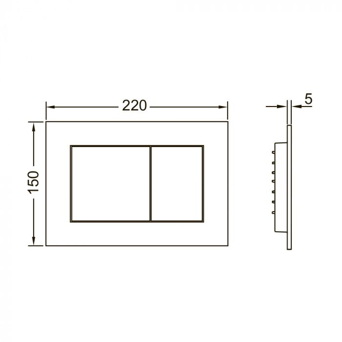 Клавиша TECEnow, пластиковая, белая матовая