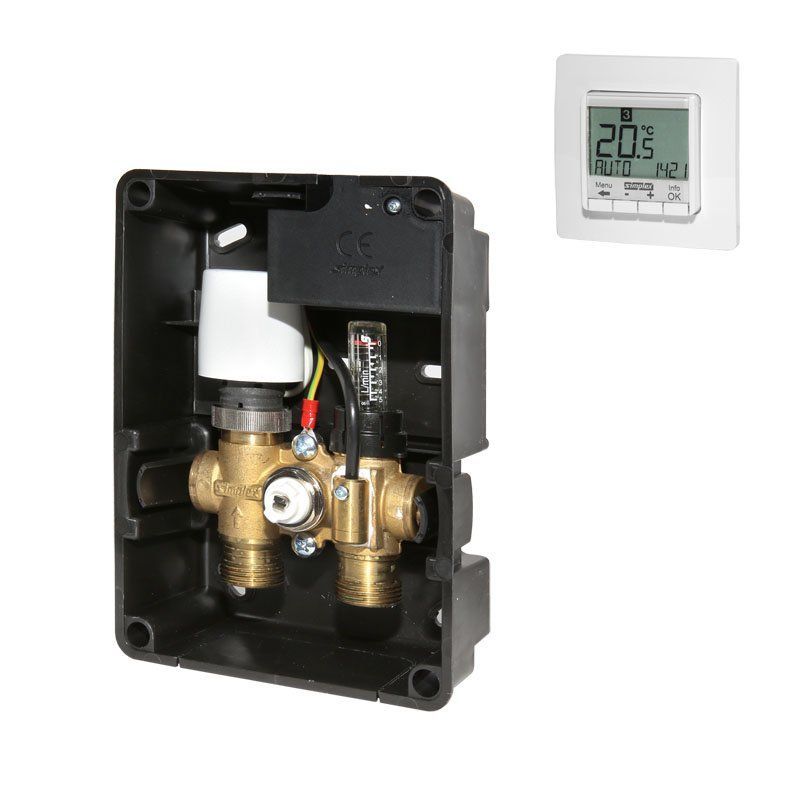 Короб регулировочный RTL-TH DIGITAL, белый, скрытый, G3/4 (по t помещения) Simplex