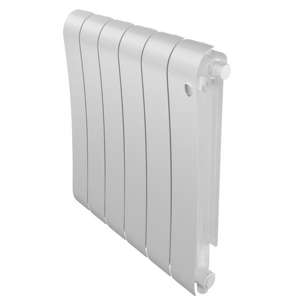 Радиатор биметаллический Infinity Bianco Traffico 500/87  6 секции VR80 (нижнее правое) белый Royal Thermo