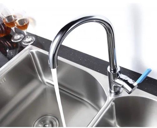 Смеситель для кухни AURA, с поворотным изливом, хром, LEMARK