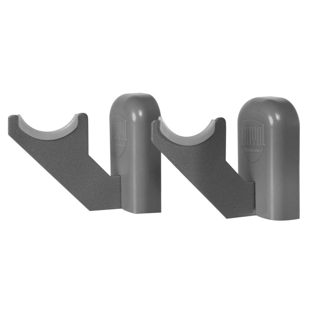 Комплект настенных регулируемых кронштейнов (2 шт) Design 100, серебристые Royal Thermo