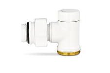 Узел нижнего подключения 1/2x3/4Ek угловой раздельный белый Varmega