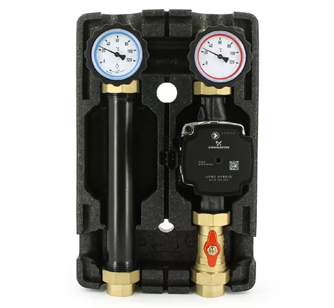 Насосный модуль 1" с насосом Grundfos UPM3 HYBRID 25-70 DK DN25 ECO 2 Huch