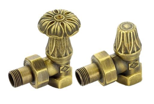 Комплект вентилей Artistic 1/2'F угловой (V67310MA+V67410MA), бронза Carlo Poletti