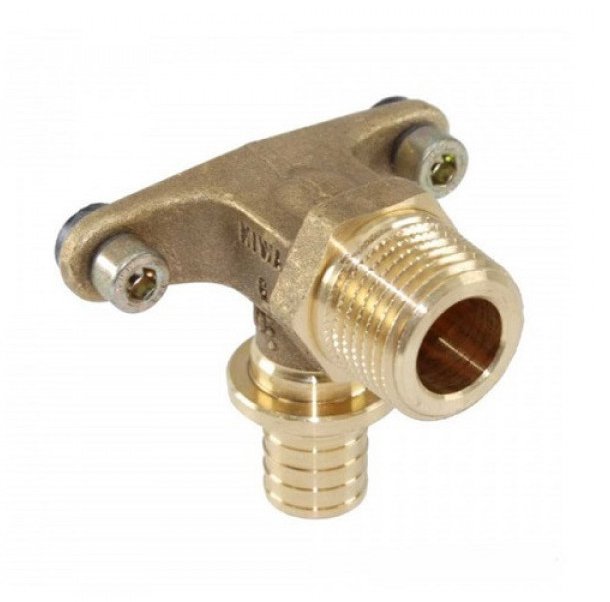 Угольник 16-R1/2 НР настенный, бронза RX+ Rehau