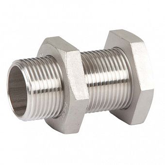 Соединитель стеновой DN 3/4, PN20, нерж. сталь AISI316