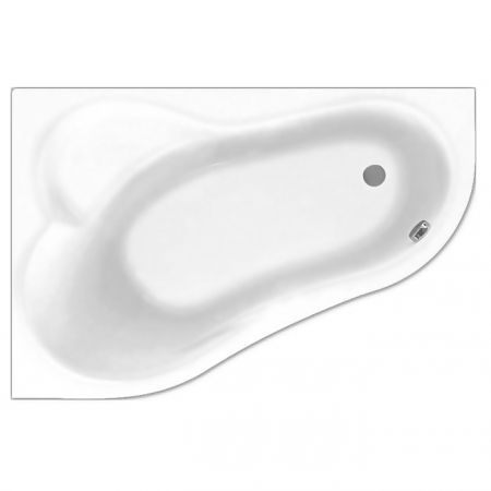 Ванна ИБИЦА ассиметричная XL 160*100, Белая, Лев. Santek