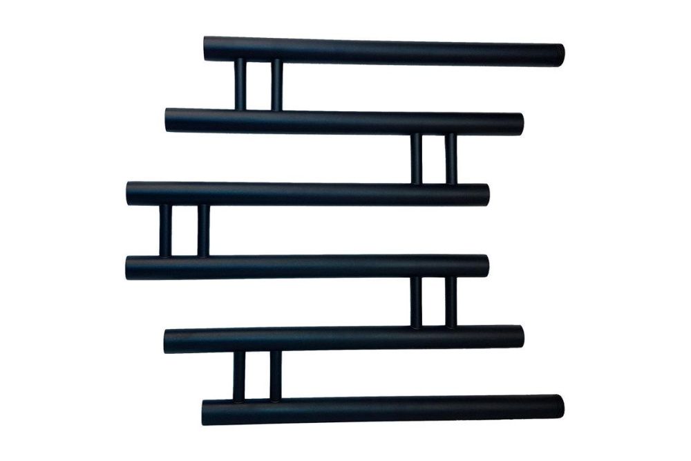 Полотенцесушитель водяной Фокстрот Zip  60/60 с держателем, Черный муар, INDIGO