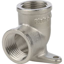 Угольник с креплением ВВ  1/2х1/2 (никель) Stout