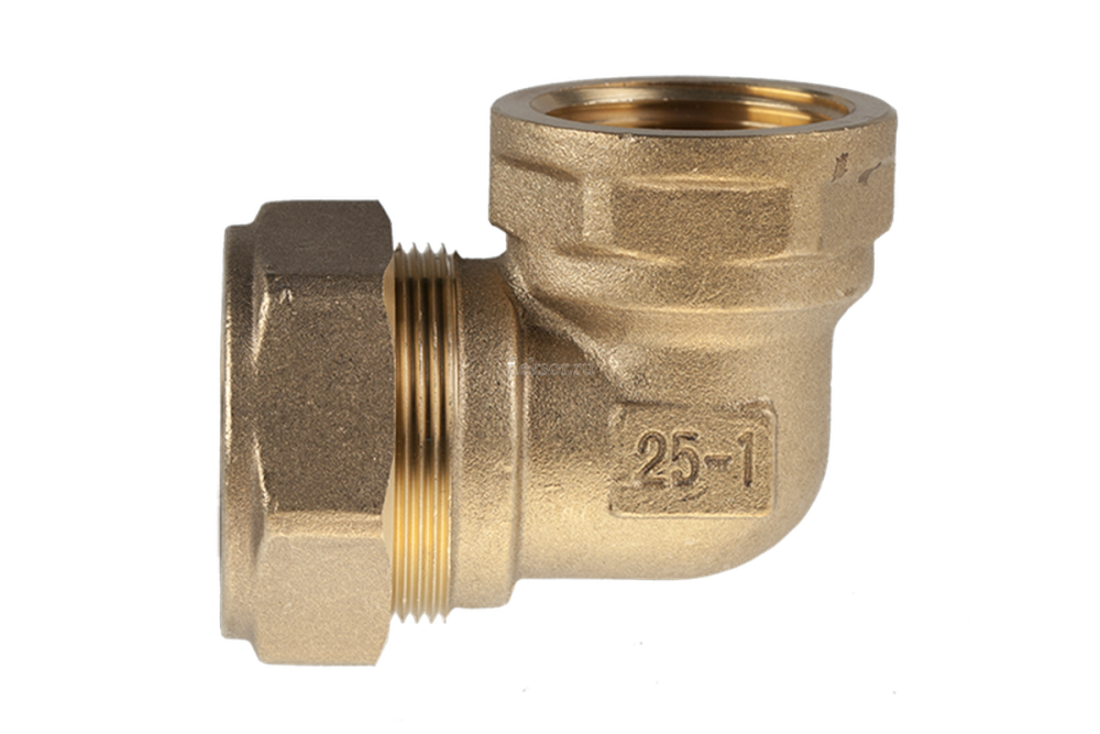 Угольник EF 25x1" ВР метал. кольцо Stacort